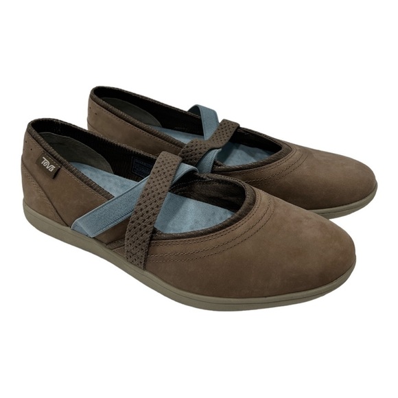Teva Women's Flats in Brown and Blue - Picture 9 of 10